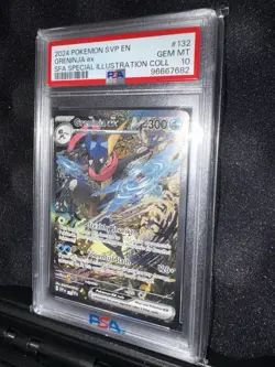 Pokemon Greninja ex Full Art Promo Holo SV: Scarlet & Violet 132 PSA 10 2024 - Image 1