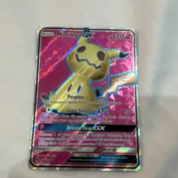 Mimikyu GX Full Art Ultra Rare 206/214 Sm-Lost Thunder Holo Pokemon TCG Card - Image 1