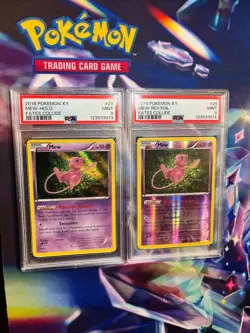 PSA 9 Sequential Pair Mew Holo + Reverse Fates Collide Pokemon XY 29/124 029 - Image 1