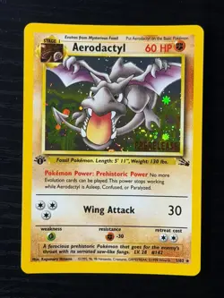Pokemon TCG GOLD STAMP Aerodactyl Prerelease Promo Holo Foil Near Mint European - Image 1
