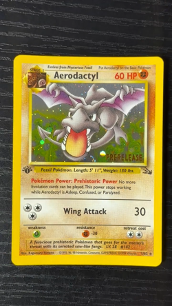 Pokemon TCG GOLD STAMP Aerodactyl Prerelease Promo Holo Foil Near Mint European - Image 2