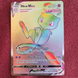 Pokemon Mew VMAX 268/264 Fusion Strike Secret Rare Full Art Holo Psychic - Image 1