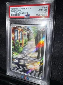 Pokemon Sudowoodo 219/193 Paldea Evolved Illustration Rare PSA 10 2023 - Image 1