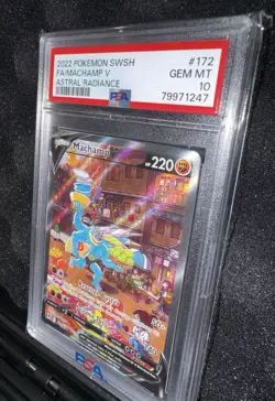 Pokemon Machamp V Full Art Holo Ultra Rare Astral Radiance 172/189 PSA 10 2022 - Image 1