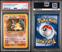 PSA 4 Pokemon Base Set FRENCH Charizard Dracaufeu 4/102 PSA 4 Slab - Image 3