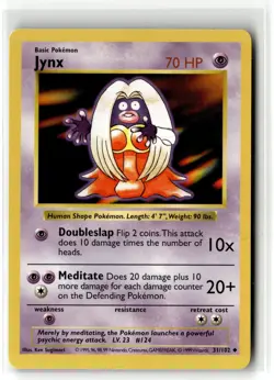 Jynx ⭐ 31/102 Shadowless Base Set 1999 Pokemon NM - Image 1