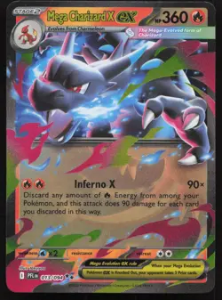Mega Charizard X ex 013/094 PFL Phantasmal Flames Pokemon - LP - Image 1