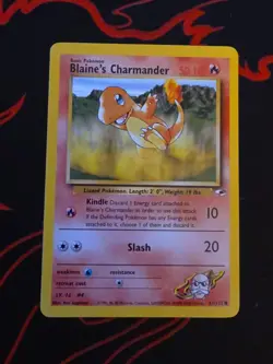 Pokemon TCG Blaines Charmander 61/132 Gym Heroes LP - Image 1