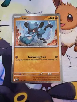 Pokemon TCG Riolu 010 Mega Evolution Black Star Promo Holo Card Mint Condition - Image 4