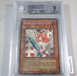 BGS 9 Injection Fairy Lily LOD-100 1st Edition Secret Rare English YuGiOh - Image 1