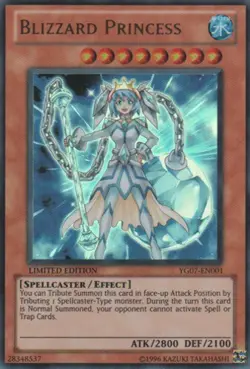 Yugioh! MP Blizzard Princess - YG07-EN001 - Ultra Rare Moderately Played, Englis - Image 1