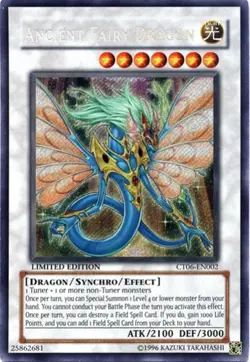 Yugioh! MP Ancient Fairy Dragon - CT06-EN002 - Secret Rare - Limited Edition Mod - Image 1