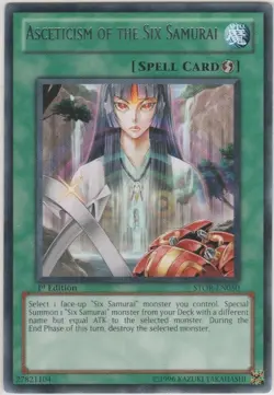 Yugioh! MP Asceticism of the Six Samurai - STOR-EN050 - Rare - 1st Edition Moder - Image 1