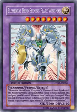 Yugioh! MP Elemental Hero Shining Flare Wingman - CT03-EN004 - Secret Rare - Lim - Image 1