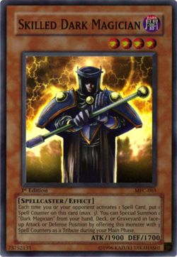 Yugioh! MP Skilled Dark Magician - MFC-065 - Super Rare - 1st Edition Moderately - Image 1