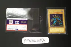 YuGiOh TRI-HORNED DRAGON LOB-000 REVERSE FOIL ERROR NEAR MINT! PSA NO HOLDER - Image 3