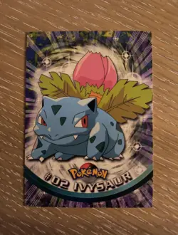 1999 Topps Pokemon Series 1 TV Animation IVYSAUR #02 Black Label EX - Image 1