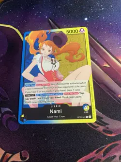 Nami L OP11-041 Leader A Fist of Divine Speed One Piece Japanese - Image 1