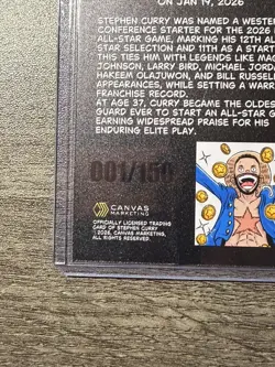 ONE PIECE STEPHEN CURRY (RED MANGA ALT ART) 2026 001/150 FIRST ON PRINT - Image 3