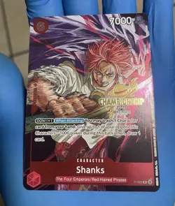 2025 One Piece Championships Shanks Gold Foil Stamp Card CS Event English P-083 - Image 1