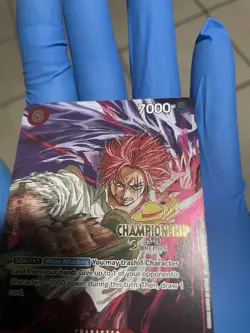 2025 One Piece Championships Shanks Gold Foil Stamp Card CS Event English P-083 - Image 2