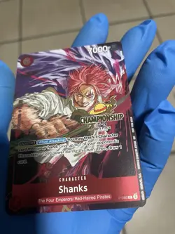 2025 One Piece Championships Shanks Gold Foil Stamp Card CS Event English P-083 - Image 3