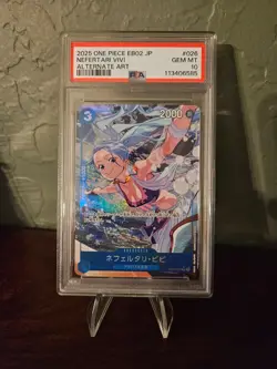 PSA 10 2025 ONE PIECE JPN EB02 ANIME 25TH COLLECTION #026 NEFERTARI VIVI ALT ART - Image 1