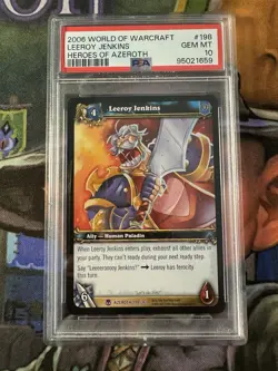PSA 10 World of Warcraft TCG Leeroy Jenkins Heroes of Azeroth 198/361 GEM MINT - Image 1