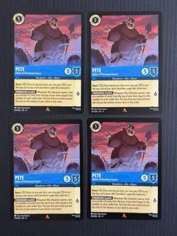 Disney Lorcana Pete Ghost Of Christmas Future Rare Winterspell Non-foil Qty 4 - Image 1