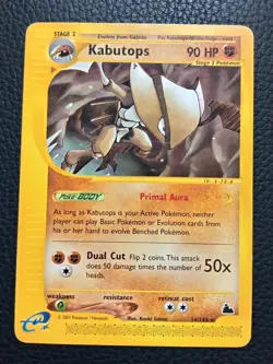 Pokemon TCG Kabutops 14/144 Skyridge Non Holo Rare WOTC Pokemon Card - MP - Image 1