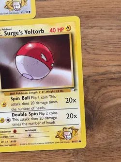 Pokemon gym heros- Lt. surge 3 card lot- 1999 WOTC - Image 4