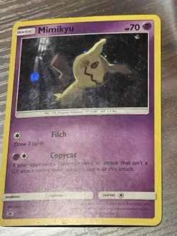 Mimikyu SM99 Black Star Sun & Moon SM Holo Pokemon Card - Image 2