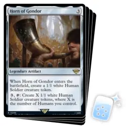 HORN OF GONDOR X4 The Lord Of The Rings Magic MTG MINT CARD - Image 1