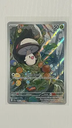 Pokemon TCG Foongus Black Bolt Holo Card 095/086 Illustration Rare - Image 1