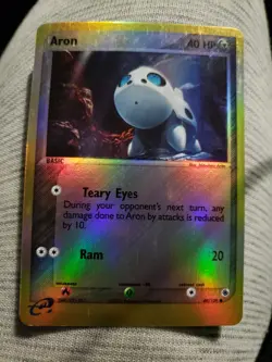 Aron 49/109 Ruby and Sapphire Reverse Holo NM/LP Pokemon Card - Image 1