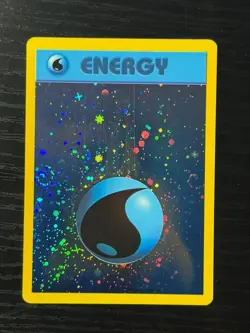 Pokemon League Promo ENERGIZE YOUR GAME Water Energy Card 2x SWIRL Vintage - Image 1