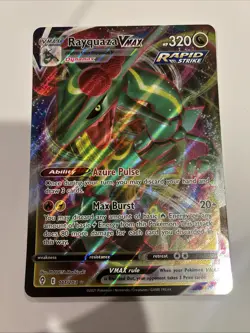 Pokemon TCG-Rayquaza VMAX-OVERSIZED!JUMBO! 111/203-Evolving Skies-M/NM! - Image 1