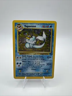 Pokemon TCG Vaporeon Holo Rare Card Jungle, 12/64 Lightly Played - Image 1