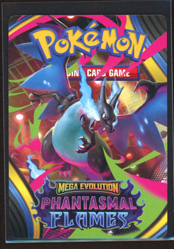 Mega Charizard X Trainer Tips Insert Card - Pokemon Phantasmal Flames - NM - Image 1