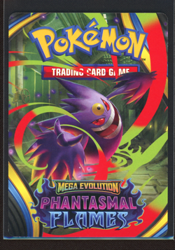 Mega Gengar Trainer Tips Insert Card - Pokemon Phantasmal Flames - NM - Image 1