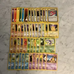 Pokemon Card Lot 1999 WOTC 50 Different Cards All NM, Lots Of Uncommon - Image 1