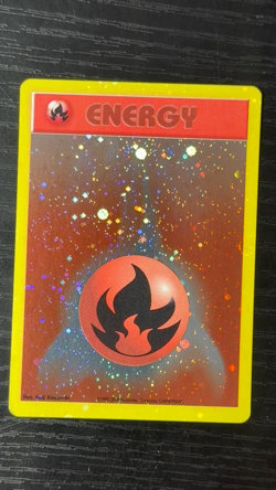Pokemon League Promo ENERGIZE YOUR GAME Fire Energy Card Vintage - Swirl - Image 2