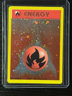 Pokemon League Promo ENERGIZE YOUR GAME Fire Energy Card Vintage - Swirl - Image 4