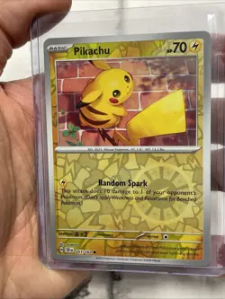 Pikachu Common SV05: Temporal Forces 051/162 NM/MT Reverse Holo Pokemon Card TCG - Image 2