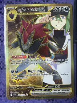 Pokemon TCG N's Zoroark EX Hyper Rare Holo Card 189/159 Sv09: Journey Together - Image 1
