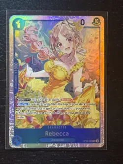 ONE PIECE TCG Rebecca OP15-053 SR Adventure on KAMI’s Island ENGLISH Foil Card - Image 1