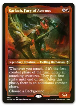 Karlach, Fury of Avernus (Foil Etched) #507 (NM) Baldur's Gate CLB Magic MTG - Image 1