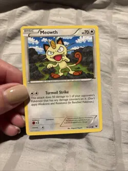 Meowth 74/124 Rev Reverse Holo Pokemon XY Fates Collide NM - Image 1