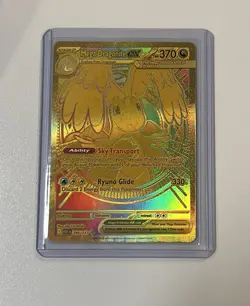 Mega Dragonite Ex 295/217 GOLD HYPER RARE POKEMON ASCENDED HERO Read Description - Image 1