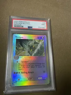 2003 Pokemon Ex Dragon - Shelgon 20/97 Reverse Foil Mint PSA 9 - Image 1